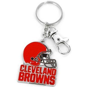 Cleveland Browns Team Colors Metal Heavyweight Keychain